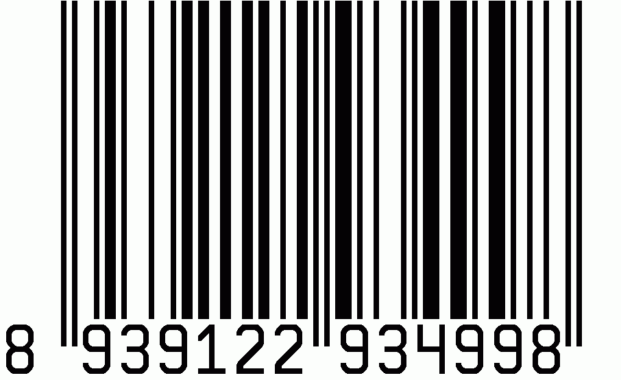 A black and white barcode with the numbers 8 939122 934998 printed below the vertical bars on a white background.